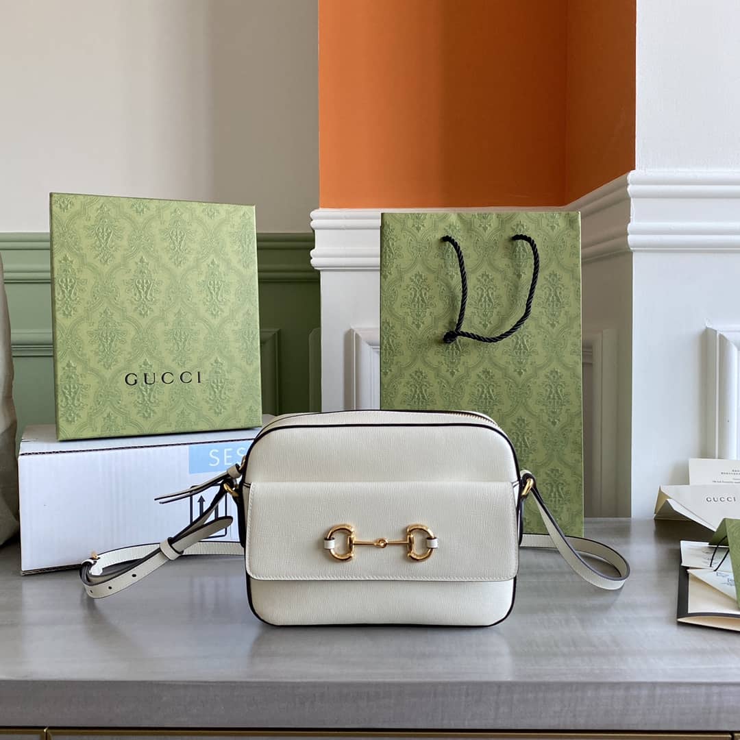 Gvc*1 Horsebit 1955 GG Crossbody Bag Replica White 645454