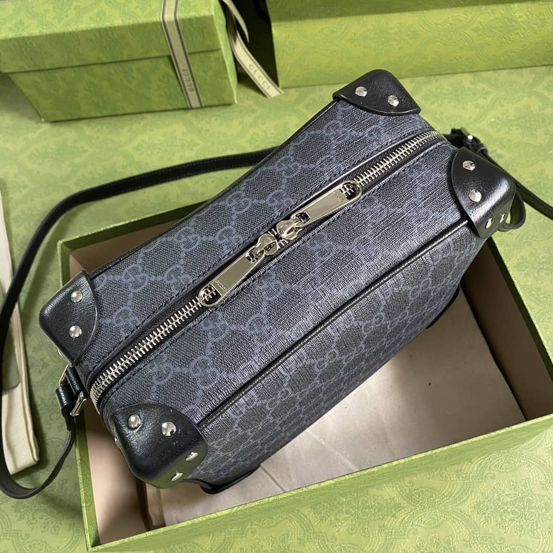 Gvc*1 Svp*me GG Leather Square Shoulder Bag Replica 626363