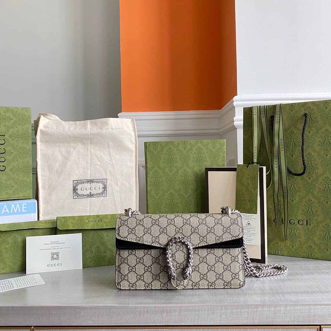 Gvc*1 GG Dionysus Small Shoulder Bag Replica Black 499623