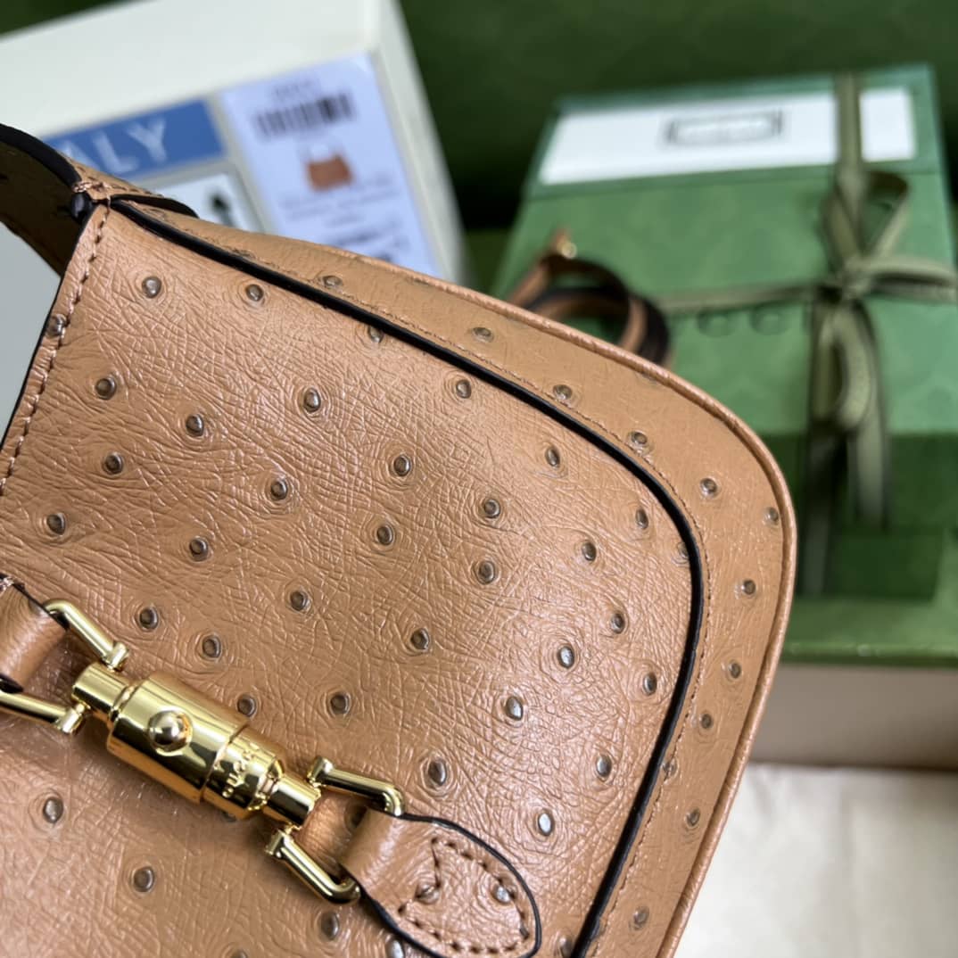 Gvc*1 Jackie 1961 Ostrich Mini Hobo 637091 Replica Shoulder Bag