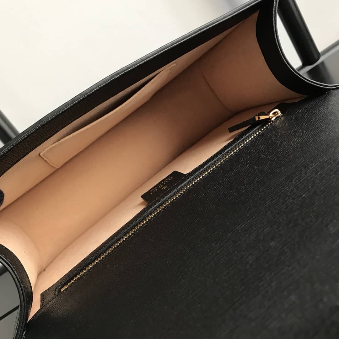 Gvc*1 Sylvie Small Leather Shoulder Bag Replica Black 524405