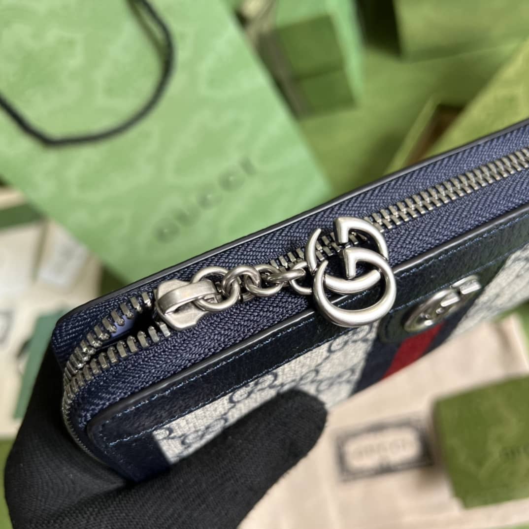 Gvc*1 Ophidia GG Zip Around Wallet 523154 Replica