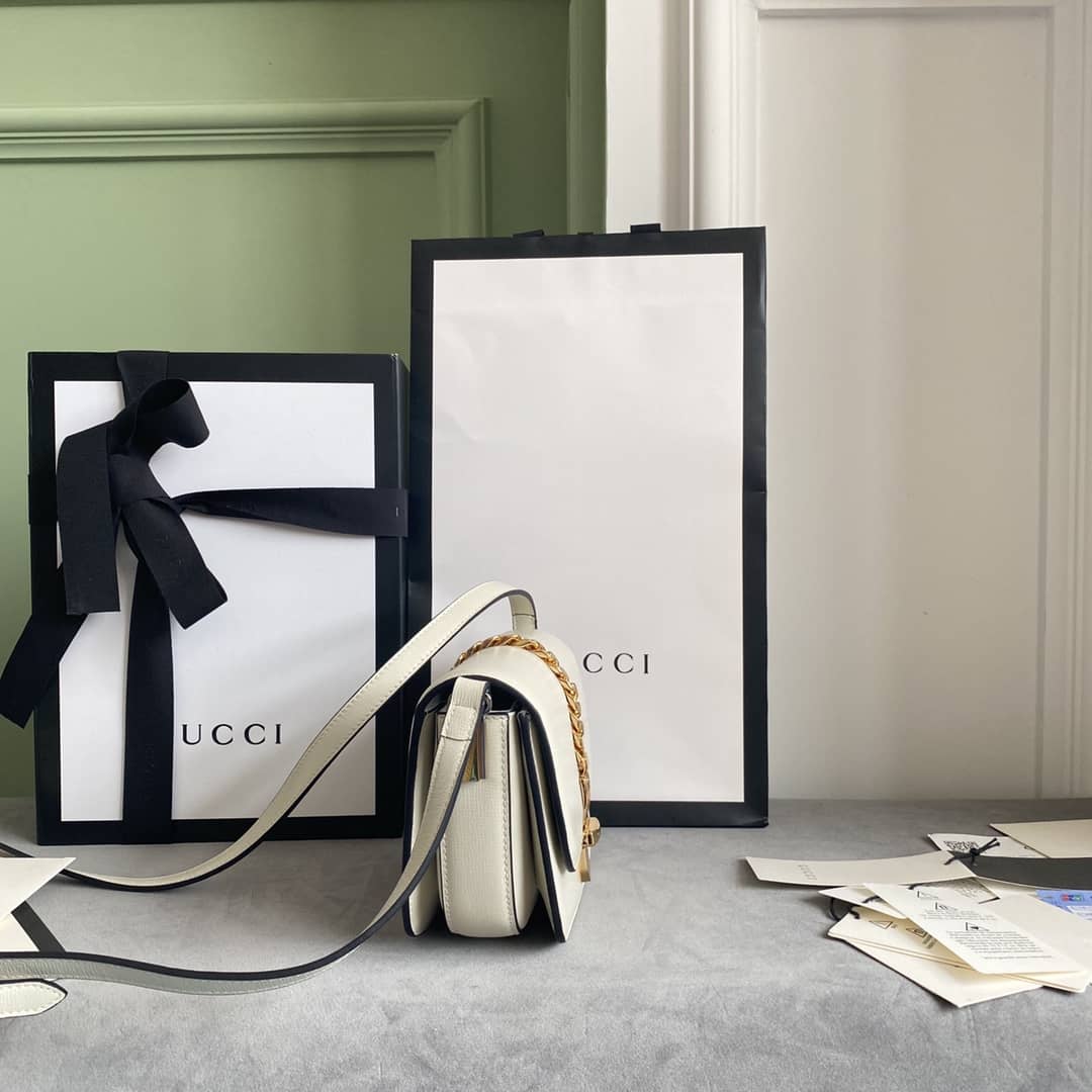 Gvc*1 Ladies Mini Sylvie Shoulder Bag Replica White 615965