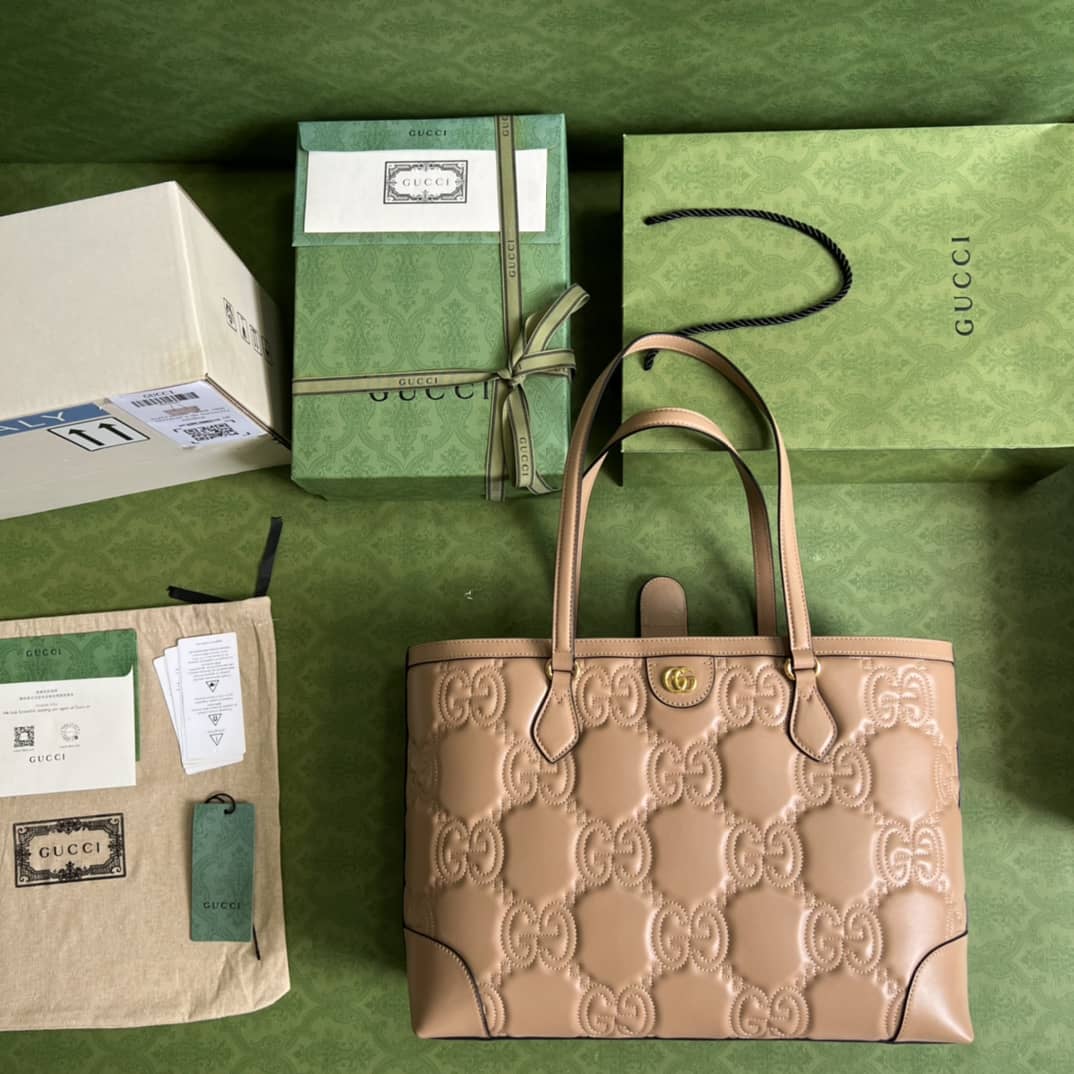 Gvc*1 GG Matelassé Leather Medium Tote Bag 631685 Replica