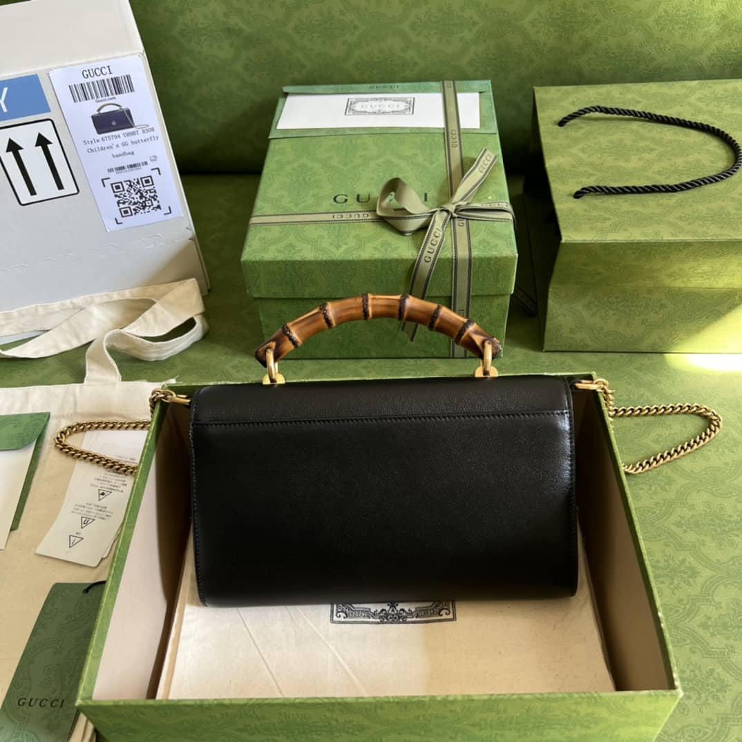 Gvc*1 GG Large Top Handle Bag With Bamboo 675795 Replica