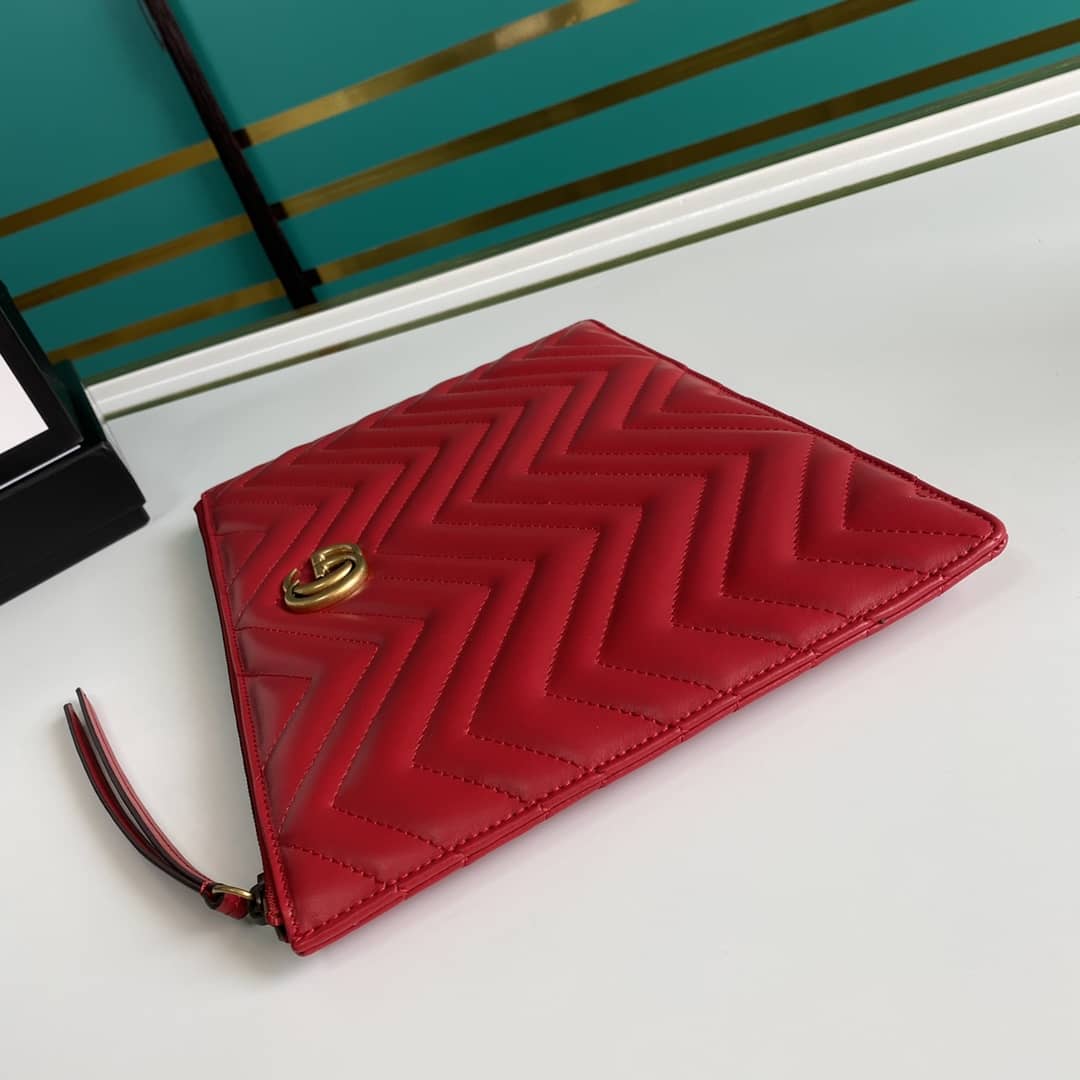 Gvc*1 GG Marmont Leather Clutch Replica 476440