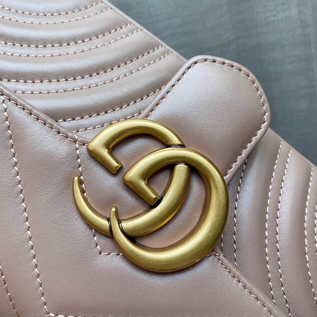 Gvc*1 GG Marmont Mini Matelasse Shoulder Bag Replica Khaki 446744