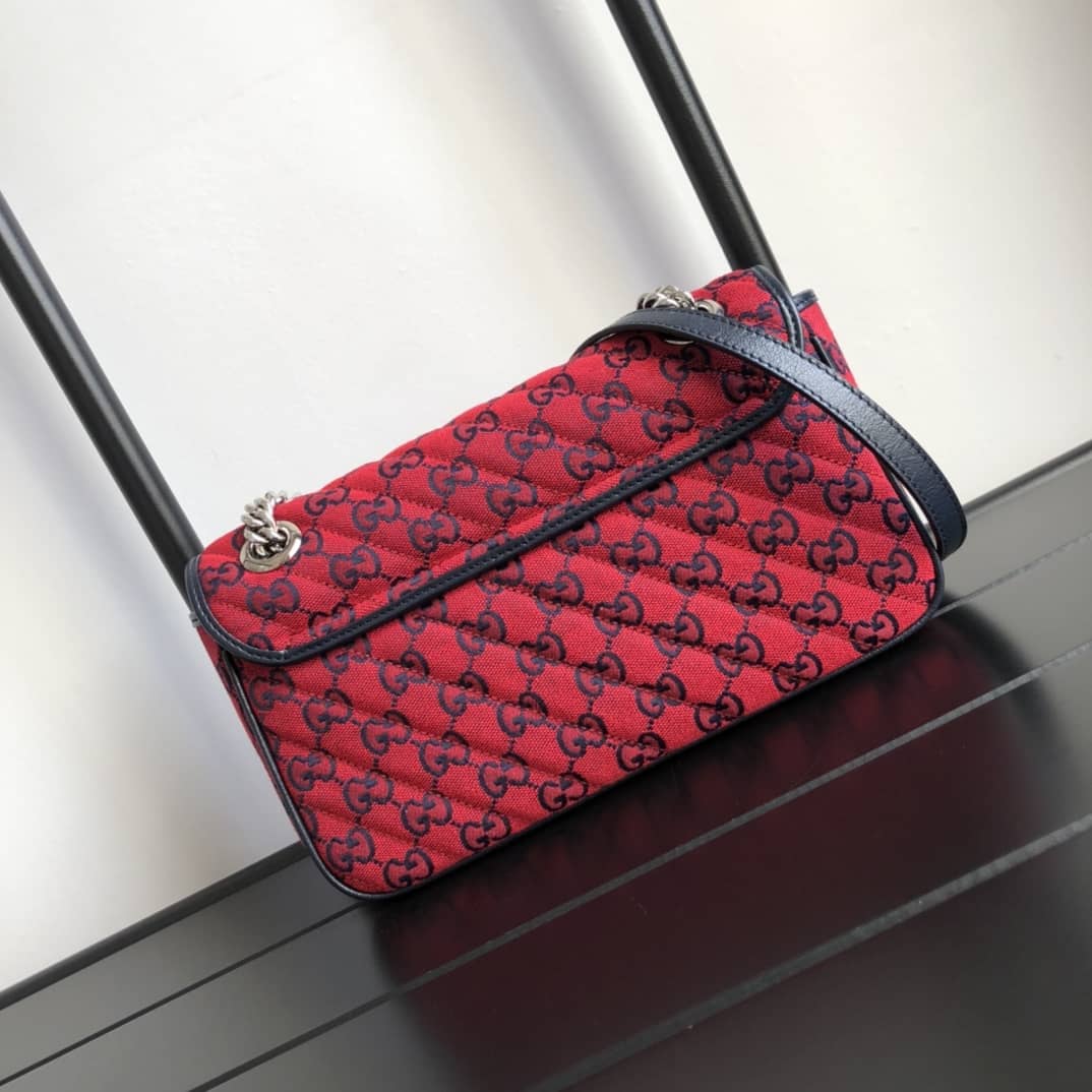 Gvc*1 GG Marmont Matelasse Shoulder Bag Replica Red 443497