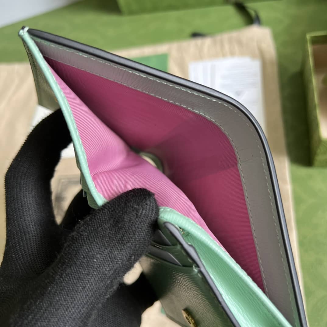 Gvc*1 Star Bananya Print Card Case Pale Green 701009 Replica Wallet