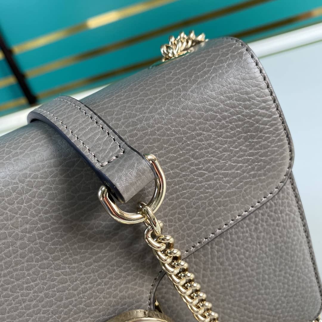 Gvc*1 Interlocking Leather Chain Crossbody Bag Replica 510304