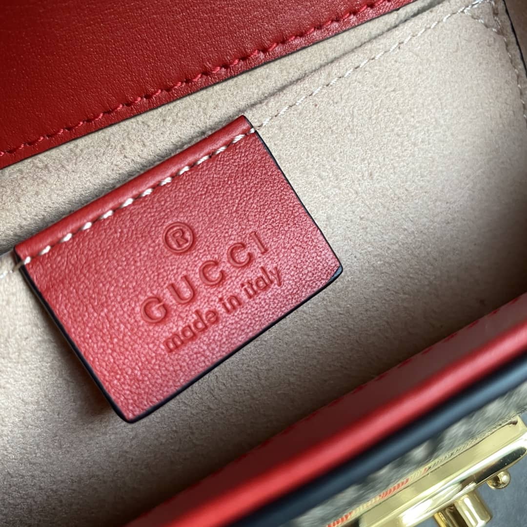 Gvc*1 Padlock Small GG Chain Shoulder Bag Replica Red 409487