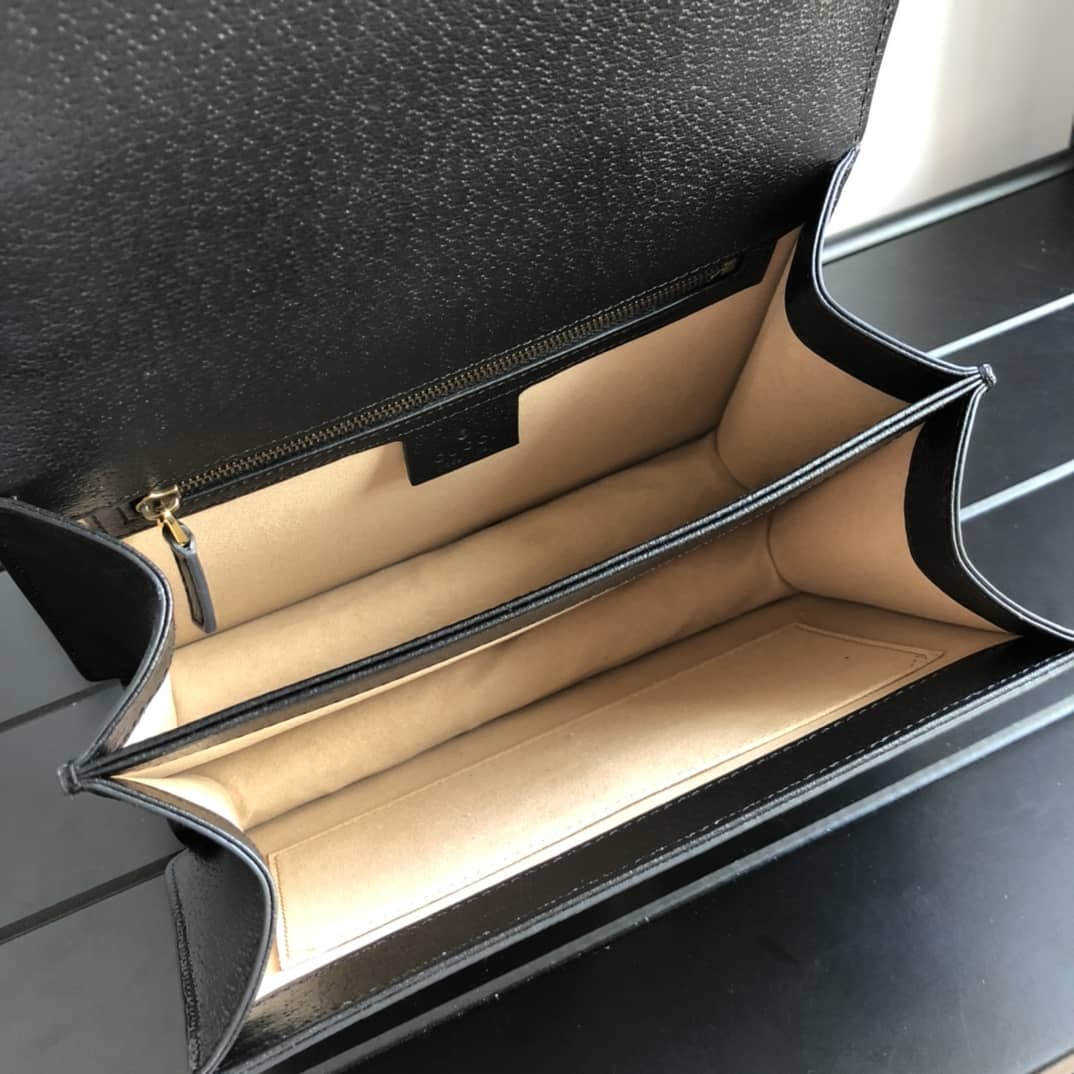 Gvc*1 Ophidia Small Top Handle Bag Replica Black 651055