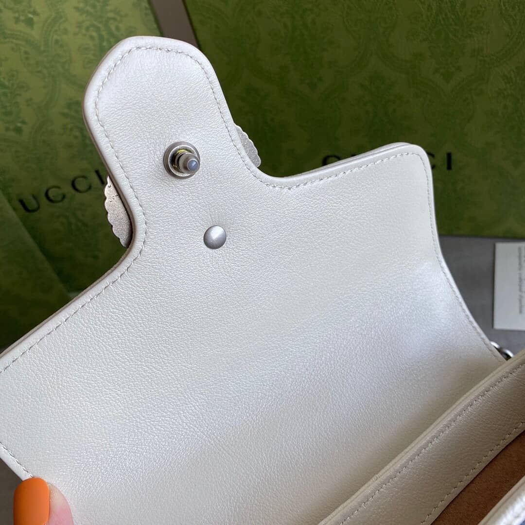 Gvc*1 GG Marmont Mini Top Handle Bag Replica Blue 583571