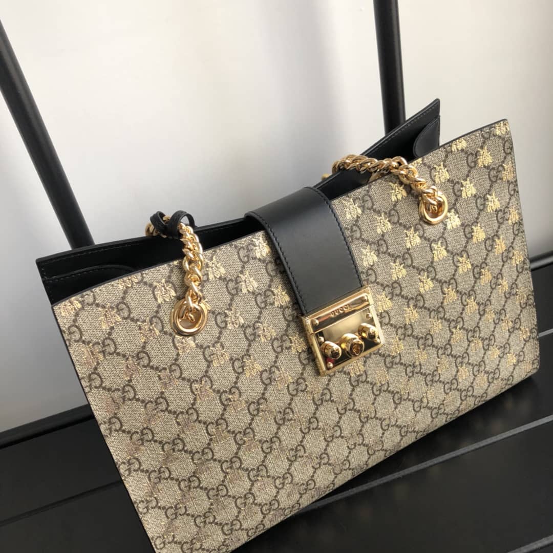 Gvc*1 Padlock Medium GG Svp*me Shoulder Bag Replica Brown 479197