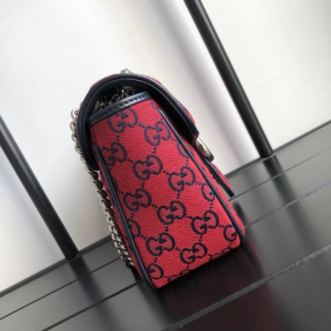 Gvc*1 GG Marmont Matelasse Shoulder Bag Replica Red 443497