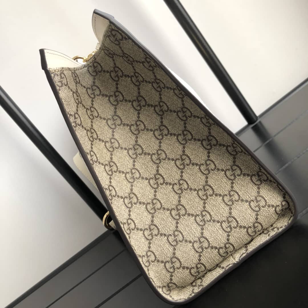 Gvc*1 Padlock Medium GG Svp*me Shoulder Bag Replica Gray White 479197