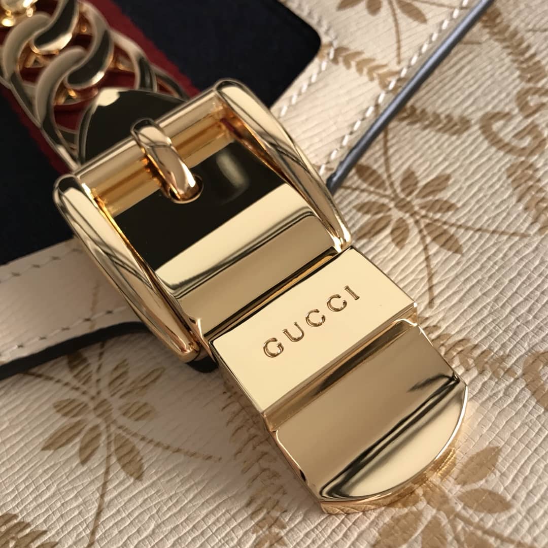 Gvc*1 Sylvie Small Leather Shoulder Bag Replica Beige 524405