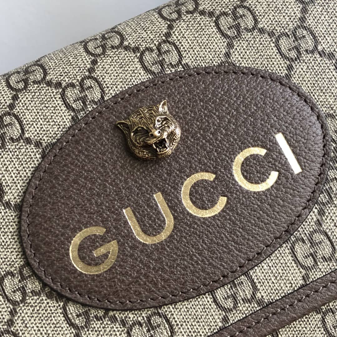 Gvc*1 GG Svp*me Cat Head Messenger Bag Replica 495654