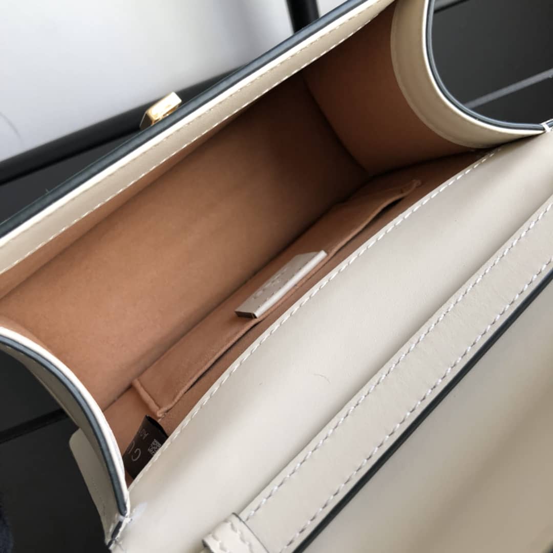 Gvc*1 Sylvie Leather Mini Shoulder Bag Replica White 470270