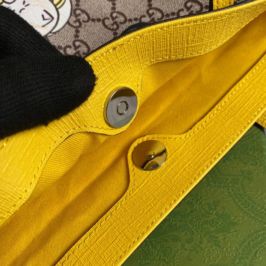 Gvc*1 Children GG Svp*me Canvas Replica Tote Brown 410812