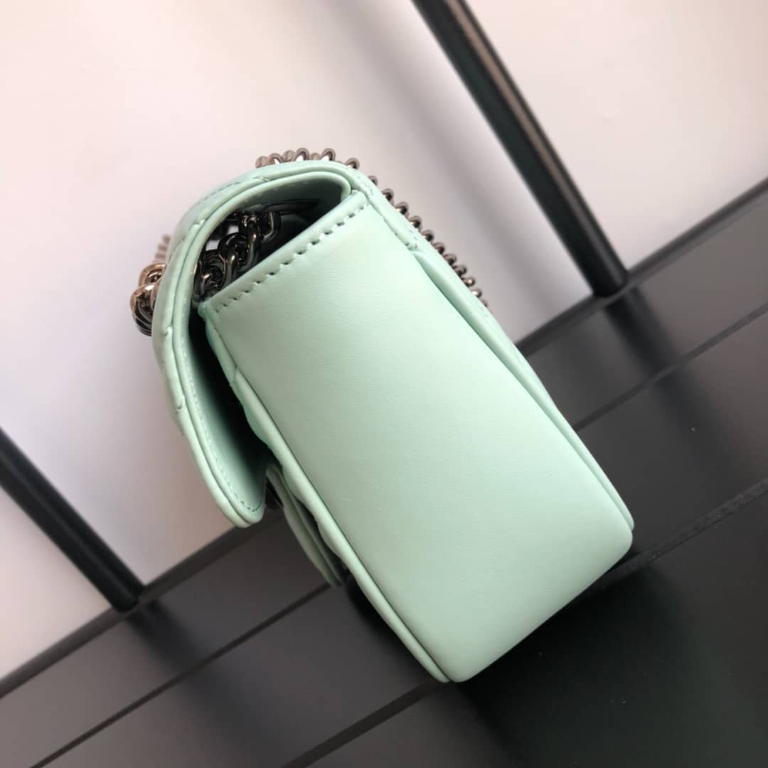 Gvc*1 GG Marmont Mini Matelasse Shoulder Bag Replica Green 446744