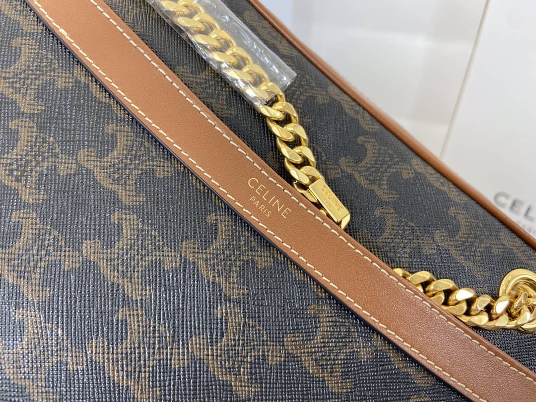 Ce1i*e Bag Dupe Triomphe Canvas Calfskin Small Patapans Bag