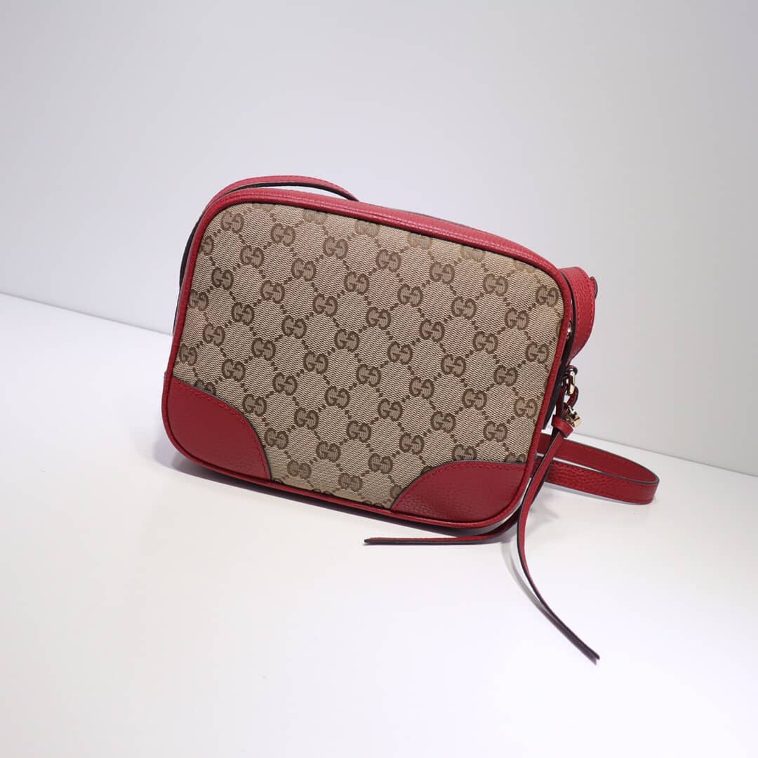 Gvc*1 GG Canvas Messenger Bag Replica Red 449172