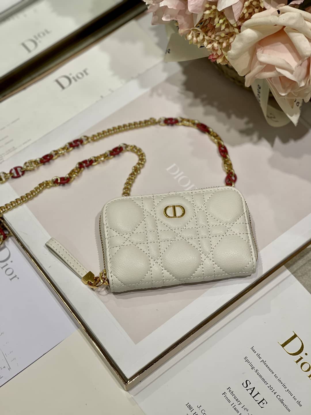 Top Chr1st1an D10r Replica Zipper Wallet