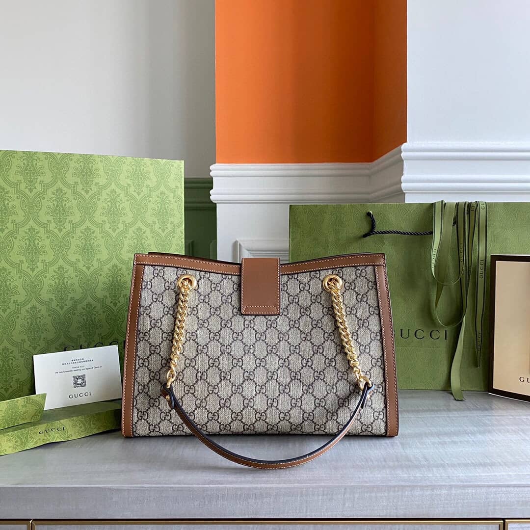 Gvc*1 Padlock Medium GG Svp*me Shoulder Bag Replica Gray Brown 479197