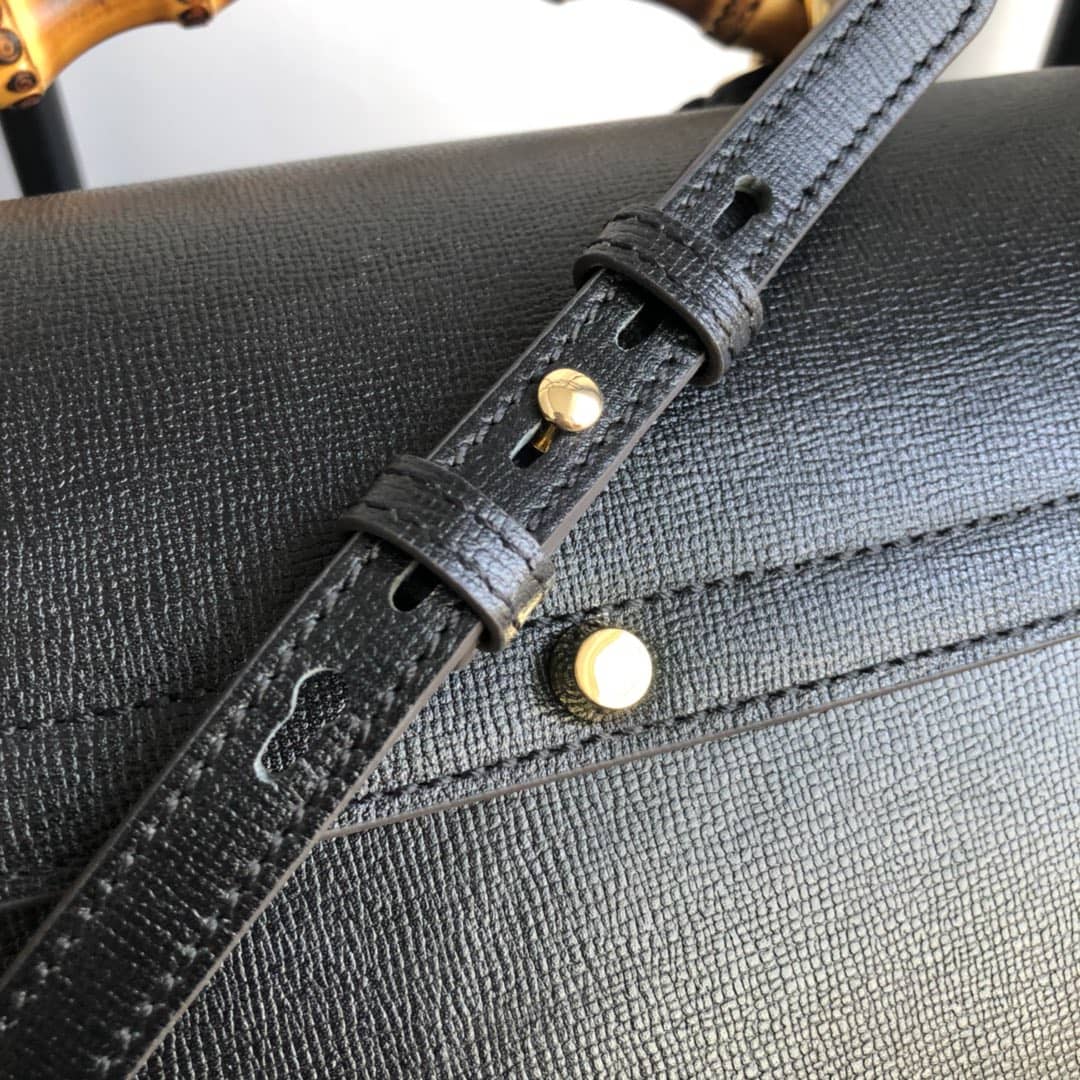Gvc*1 Padlock GG Small Bamboo Shoulder Bag Replica Black 603221