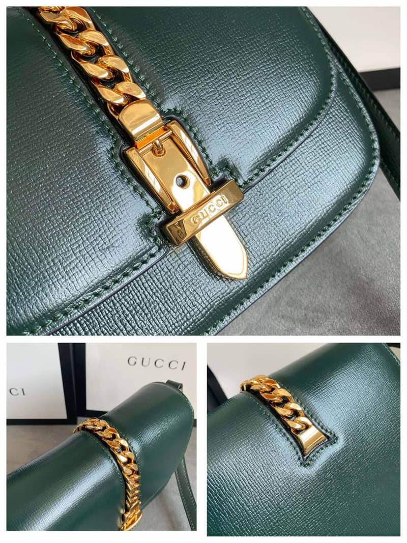 Gvc*1 Ladies Mini Sylvie Shoulder Bag Replica Green 615965