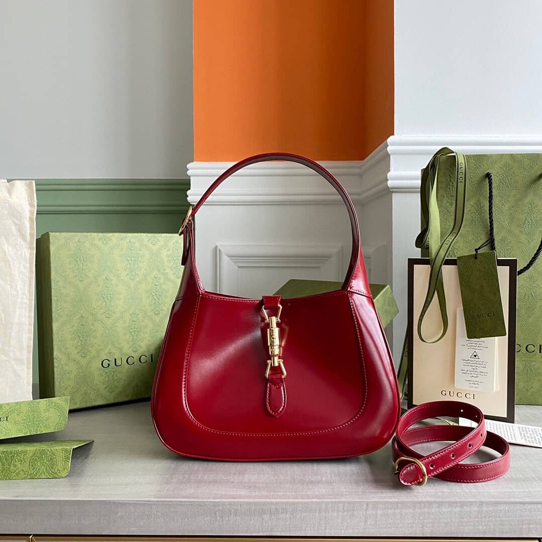 Gvc*1 GG Jackie 1961 Small Hobo Shoulder Bag Replica Red 636709