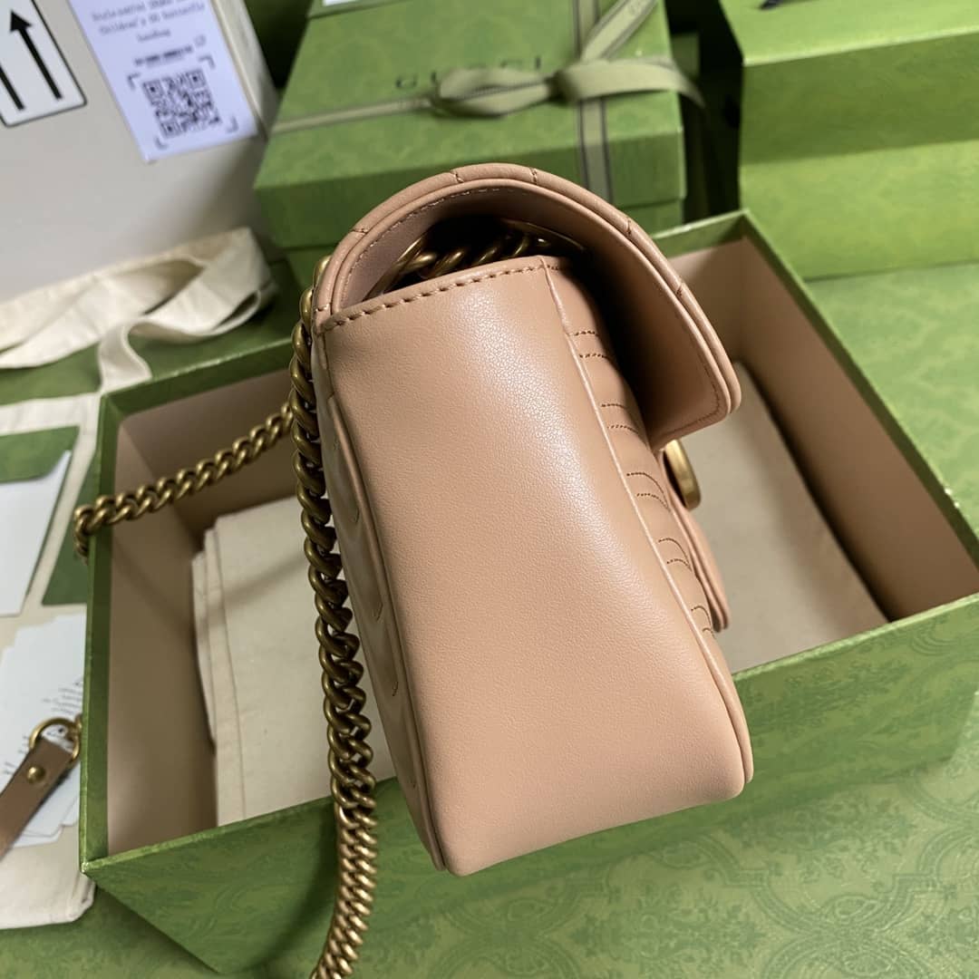 Gvc*1 GG Marmont Small Matelassé Leather 443497 Replica Crossbody Bag