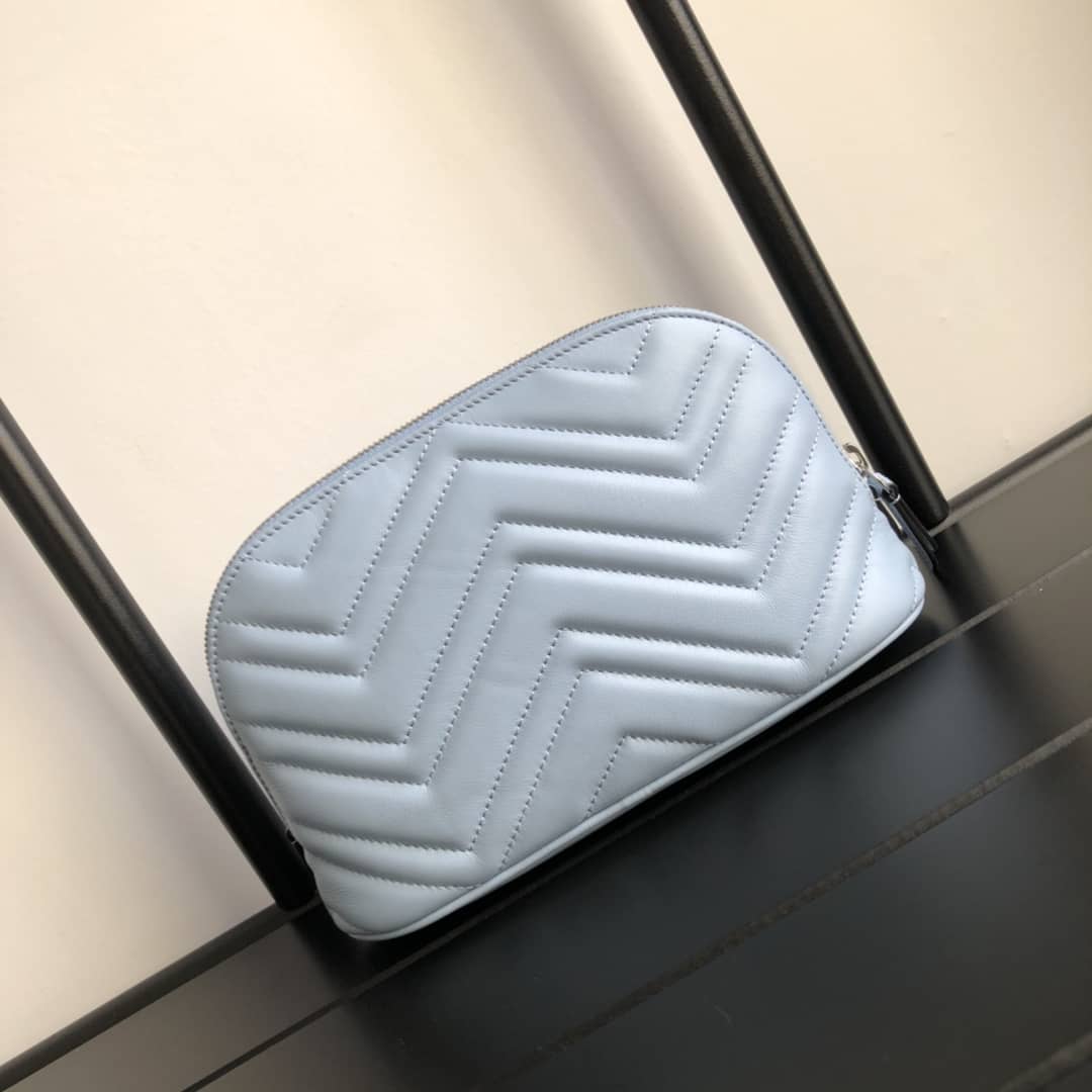 Gvc*1 GG Marmont Quilted Vanity Bag Replica Blue 625690