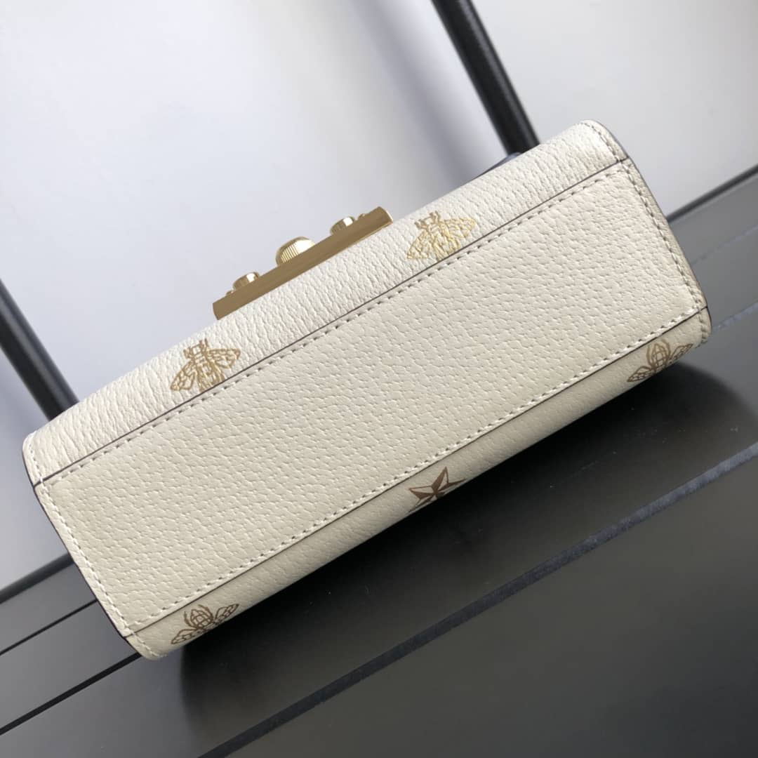 Gvc*1 Padlock Bee Star Small Shoulder Bag Replica White 432182