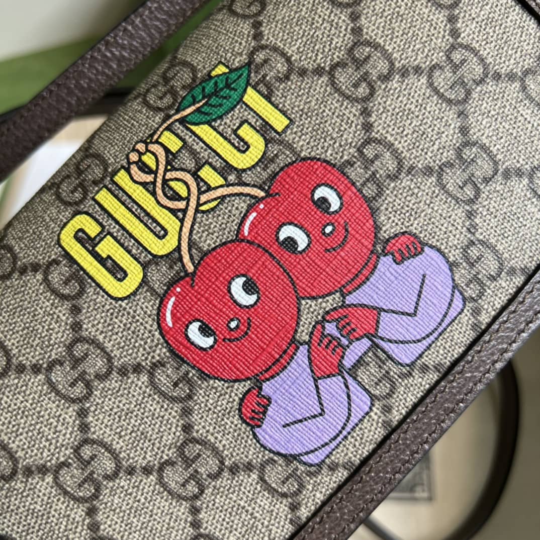 Gvc*1 Cherry Print Mini Crossbody Bag 700733 Replica