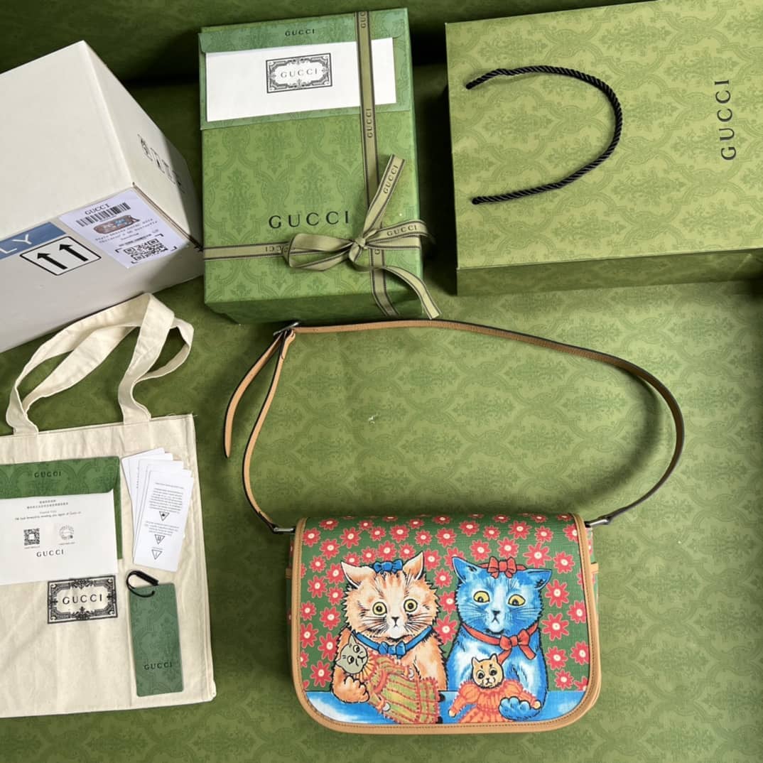 Gvc*1 Children Cat Print 664143 Replica Messenger Bag