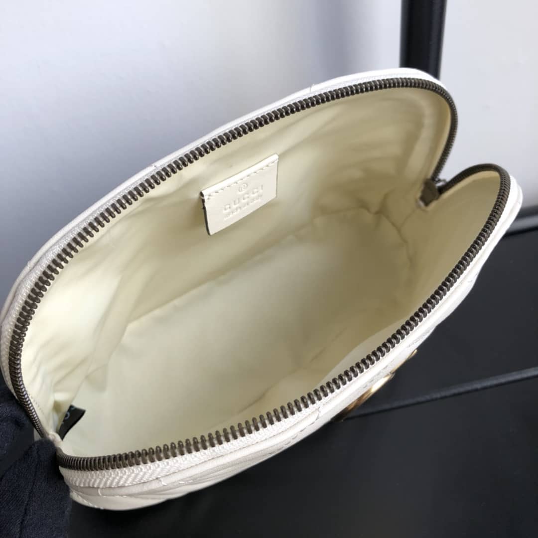 Gvc*1 GG Marmont Quilted Vanity Bag Replica White 625690