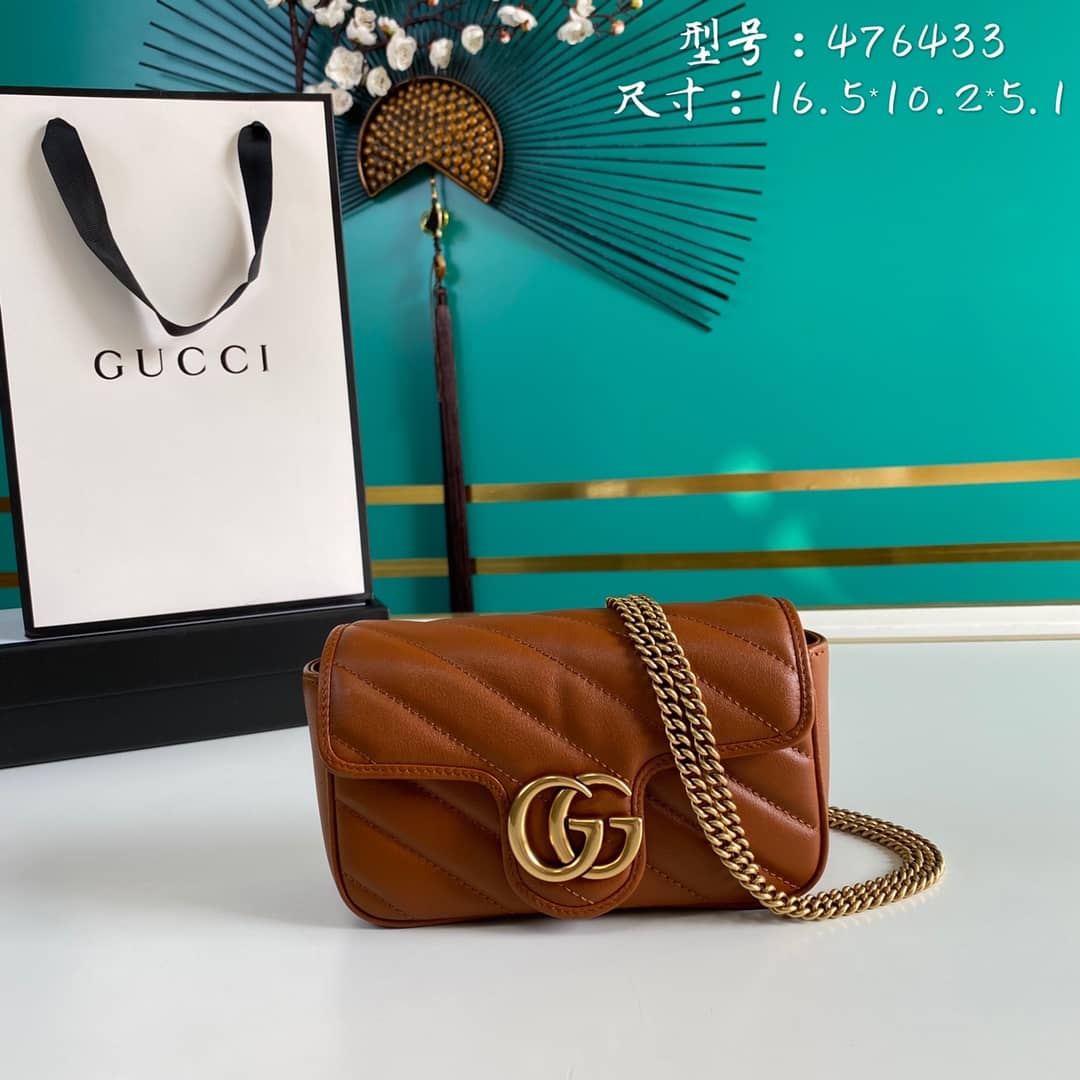 Gvc*1 GG Marmont Matelassé Mini Crossbody Bag Replica 476433