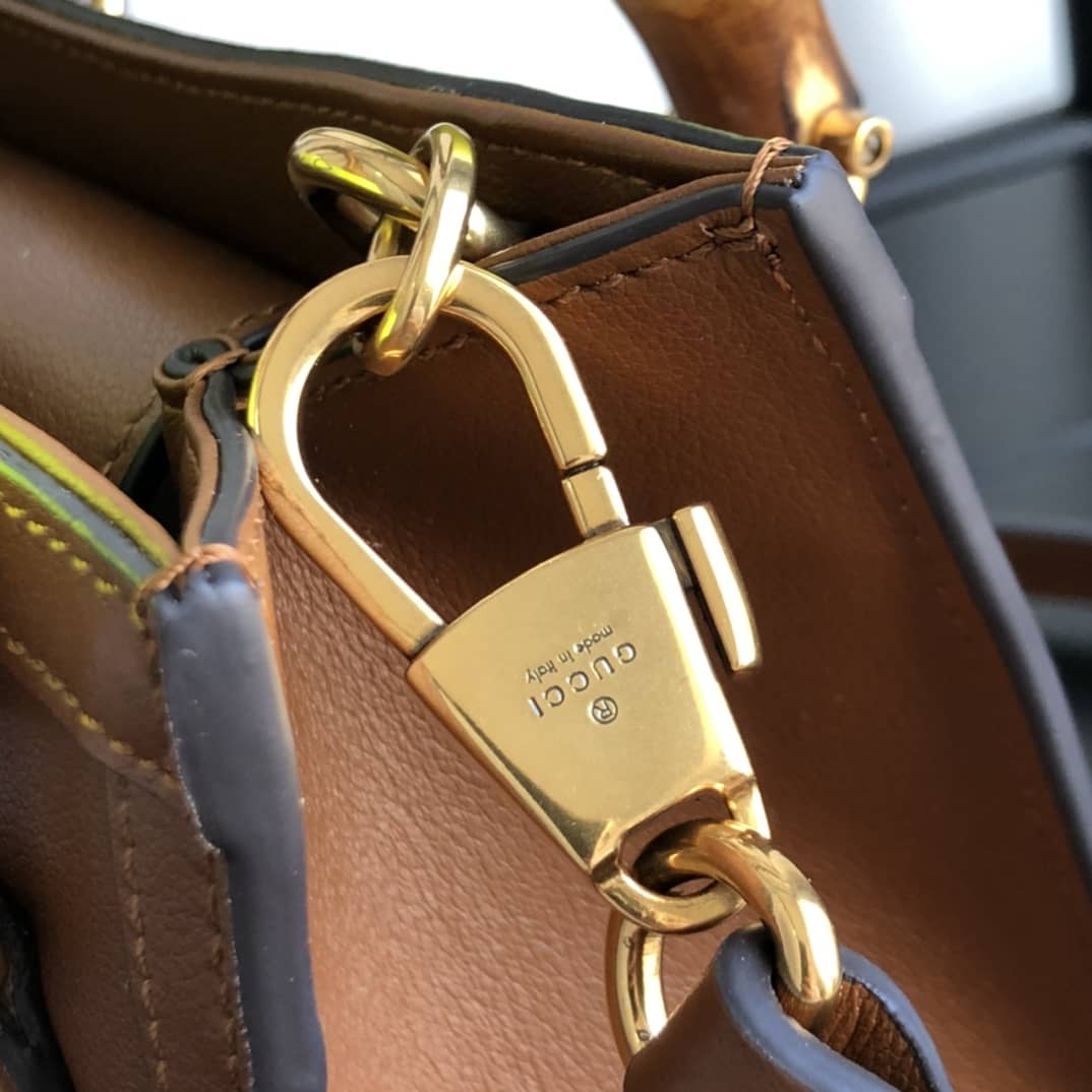 Gvc*1 Diana Mini Bamboo Tote Bag Replica Brown 655661