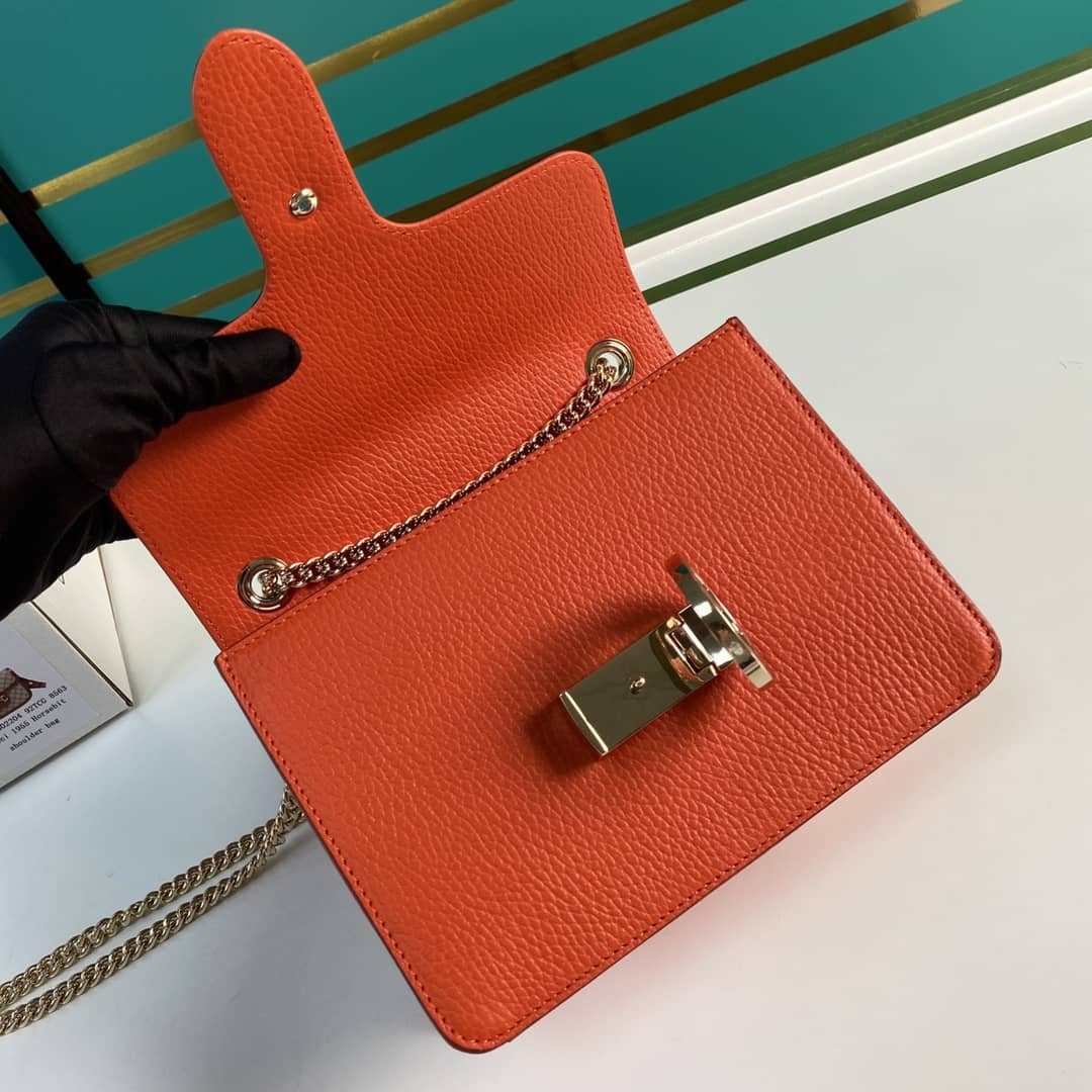 Gvc*1 Interlocking Leather Chain Crossbody Bag Replica 510304