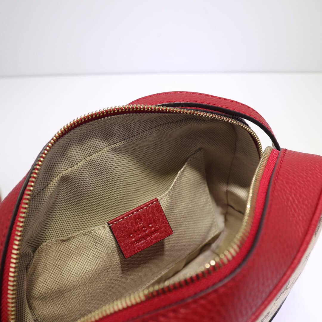 Gvc*1 GG Canvas Messenger Bag Replica Red 449172