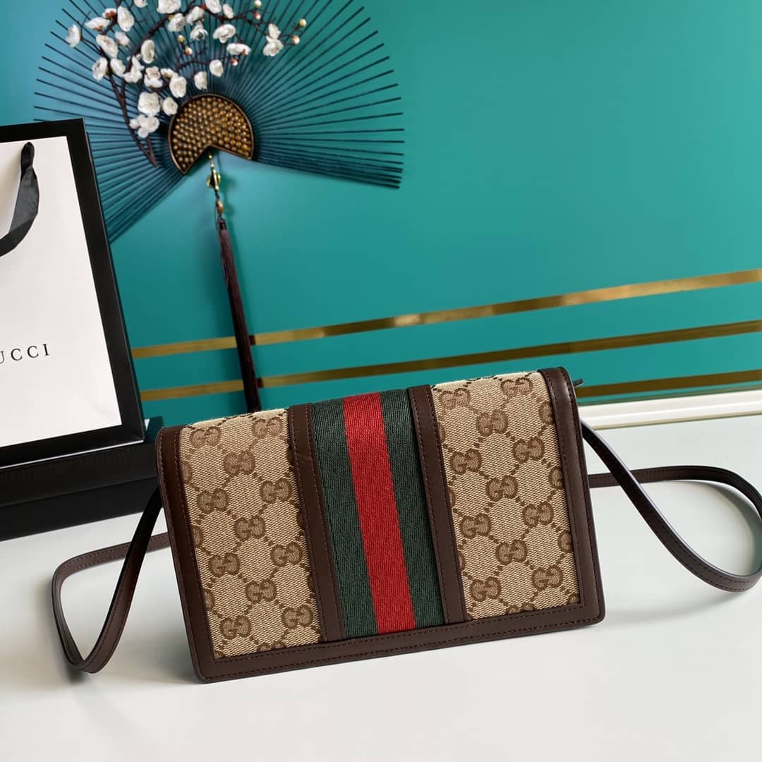 Gvc*1 GG Crossbody Bag Web Stripe Wallet Replica 409439