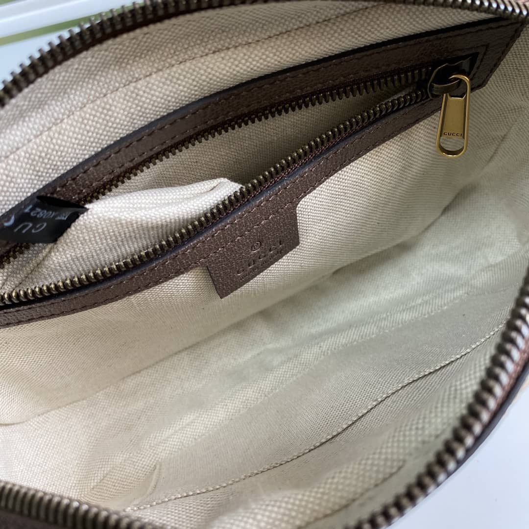 Gvc*1 Ophidia Soft GG Svp*me Belt Bag Ebony Beige Replica 574796