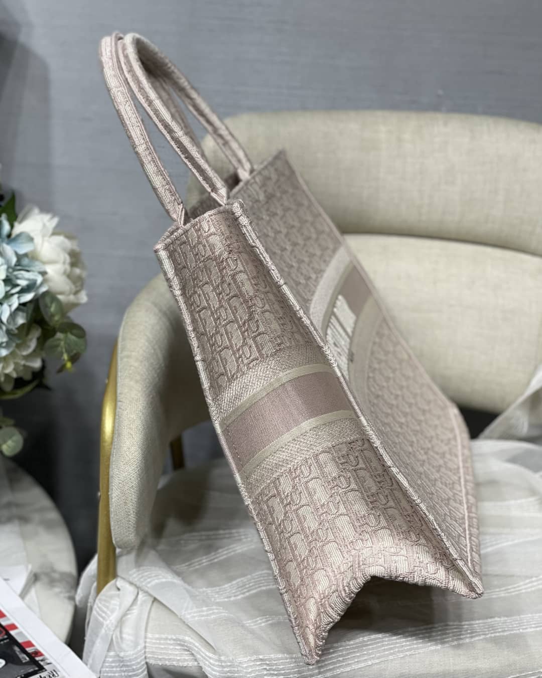 Chr1st1an D10r CD Book Embroidery Replica Tote