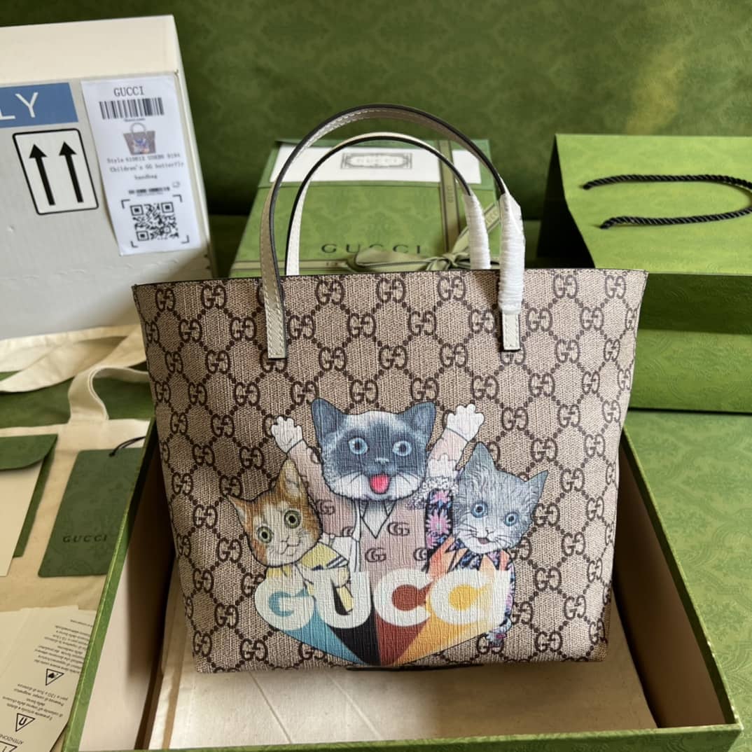 Gvc*1 Children Cat Print Tote 410812 Replica Bag