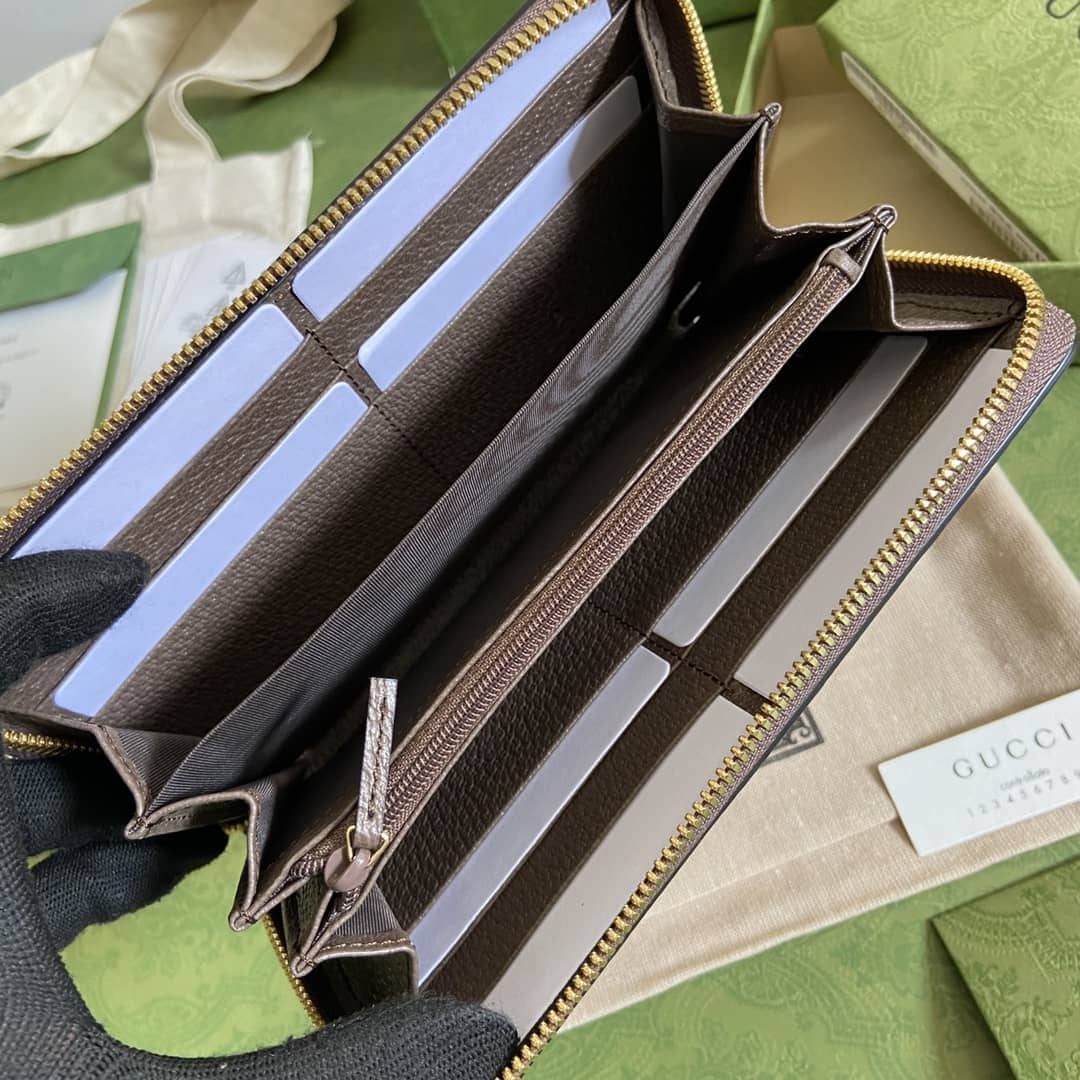 Gvc*1 Ophidia GG Zip Around Wallet 523154 Replica