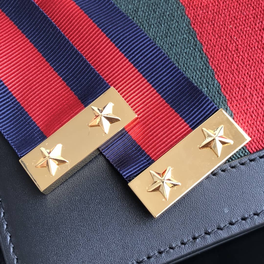 Gvc*1 Sylvie Leather Mini Chain Shoulder Bag Replica Black 431666