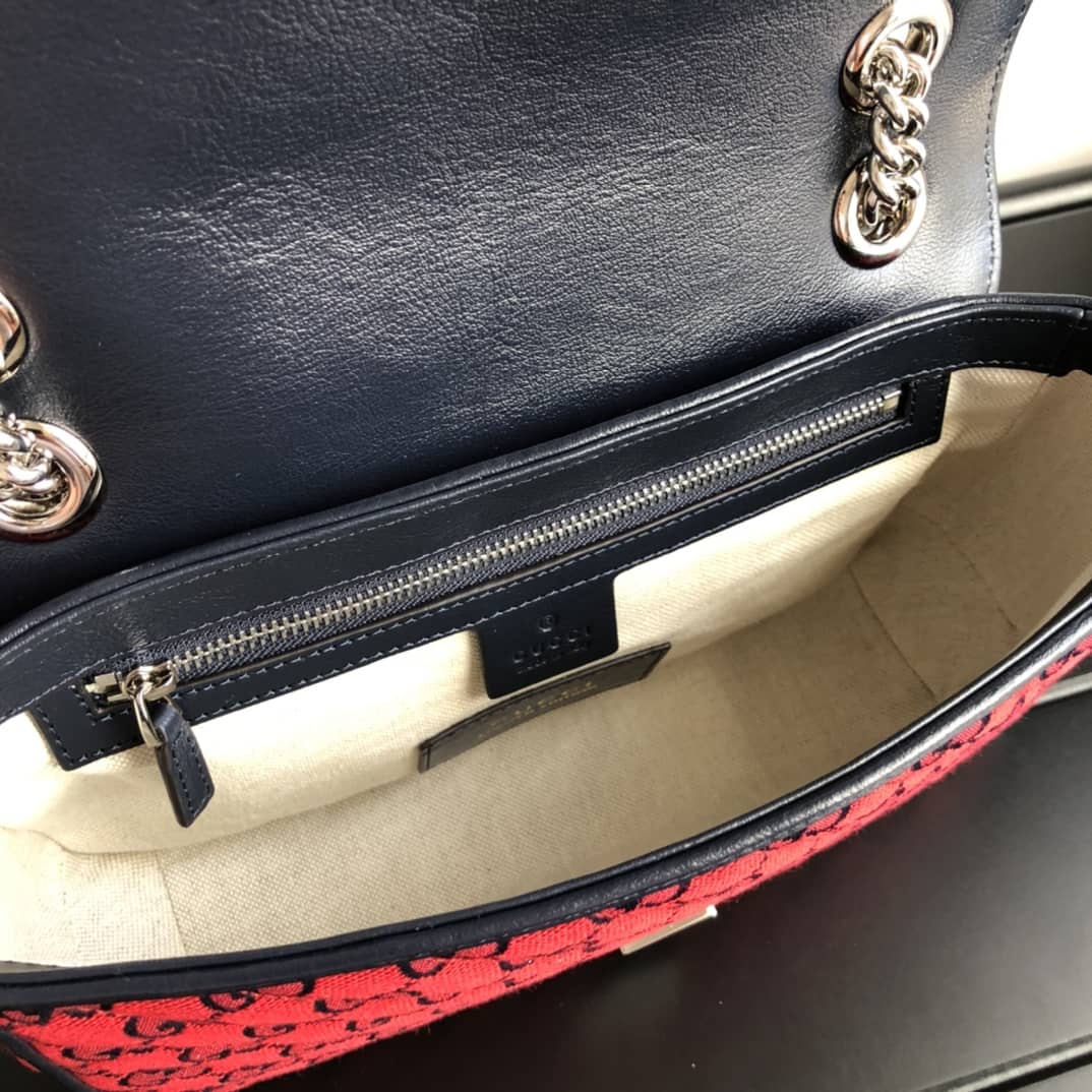 Gvc*1 GG Marmont Matelasse Shoulder Bag Replica Red 443497