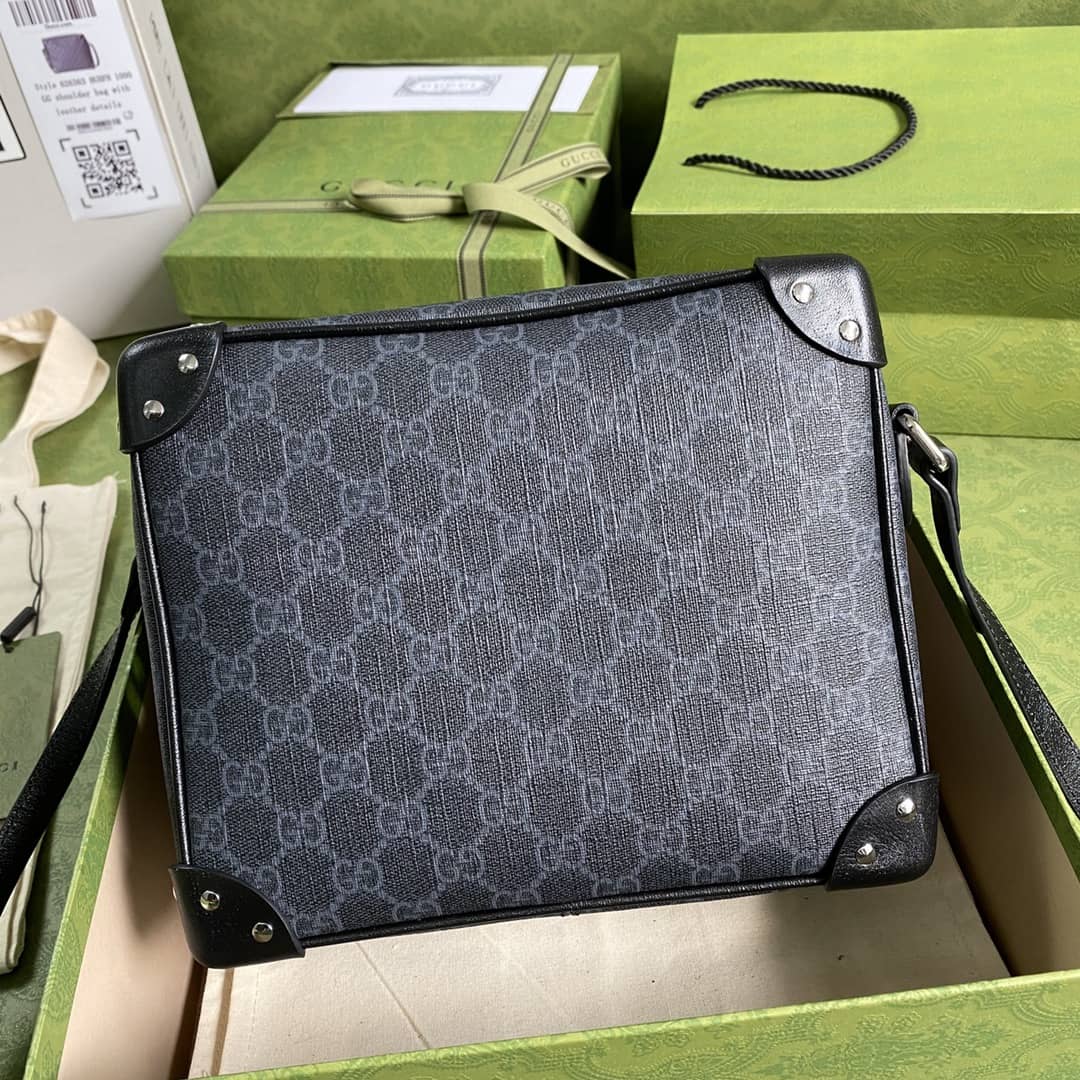 Gvc*1 Svp*me GG Leather Square Shoulder Bag Replica 626363